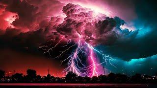 Heavy Stormy Night with Torrential Rainstorm & Power Thunder  Thunderstorm Sounds for Sleeping