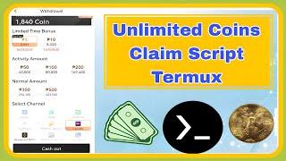 Unlimited Coin Script Termux |Game Mining