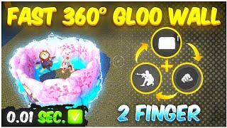 Super Fast 360 Degree Gloo Wall Trick 2 Finger | Fastest 360° Gloo Wall Settings |-Garena Free Fire