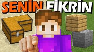 Minecraft’ta SİZİN FİKİRLERİNİZİ OYUNA EKLEDİM!