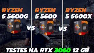 Ryzen 5600G vs Ryzen 5600 vs Ryzen 5600X   RTX 3060   Testes em 10 Games | 1080p | 2K | 4K |