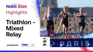 MAD PHOTO FINISH  | Triathlon Mixed Relay Highlights | #Paris2024 #Olympics