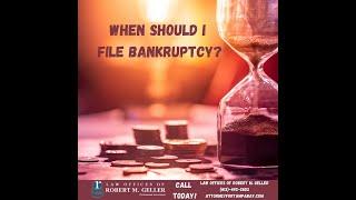 When should I File Bankruptcy?: Tampa Bankruptcy Attorney