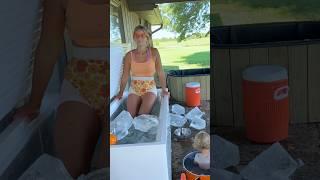 This ice bath is 100% real #icequeen #ice #icebath #toddler #mom #daily #shorts