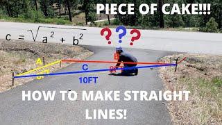 how to make straight lines when landscaping or building