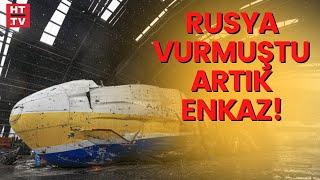 Dünyanın en büyük kargo uçağı Antonov An-225’in enkazı görüntülendi