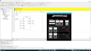 Simulation Cx-Programmer(PLC CP1H) with Advanced HMI (Visual Basic) Omron Fins Serial