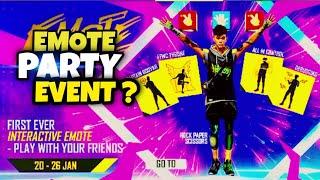 EMOTE PARTY EVENT BACK  |FREEFIRE |