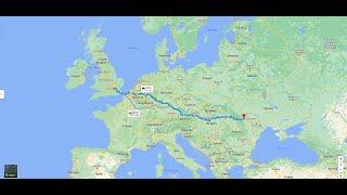 Driving timelapse across Europe: UK to Romania