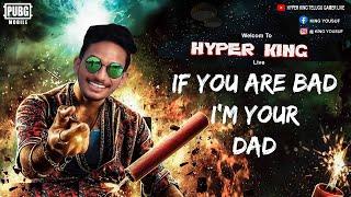 PUBG MOBILE Live Hyper King Telugu Gamer live stream #hyperkingtelugugamer #448