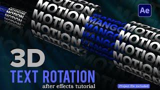 After effects tutorial - 3d text rotation