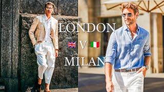 Men's Style in London & Milan. Men's Fashion