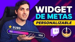 🟣 La BARRA DE METAS más completa para Twitch (Goals Widget)