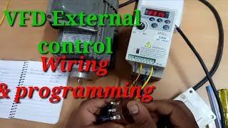 Delta VFD operation by external terminals with programing