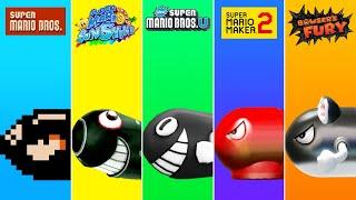 Evolution of Bullet Bill in Super Mario Games (1985-2022)