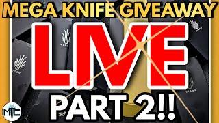 MEGA KNIFE GIVEAWAY PART 2 LIVE! 10 KNIVES!!