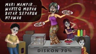 Warung Setan di Bazaar Agustusan #HORORKOMEDI | Kartun Hantu Lucu, Animasi Horor