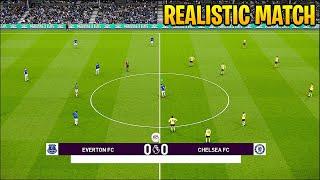 PES 2021 Smoke Patch V4 Gameplay - Realistic Mod - Chelsea Vs Everton Full Match - 60Fps FHD