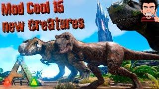 ARK Survival Evolved Mostramos MOD Cool 15 new creatures | nuevos dinosaurios en ARK MOD en español