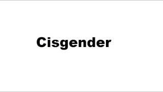 What does cisgender mean