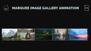 Image Gallery (Marquee Effect) Animation Using By HTML And CSS | CodeExpress