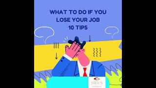 What to do if you lose your job-10 tips