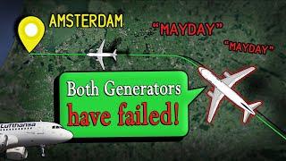 DUAL GENERATOR FAULT | Lufthansa Emergency into Amsterdam