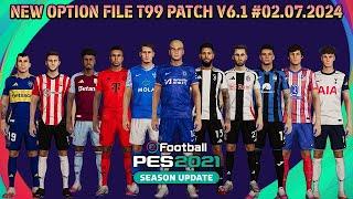 NEW OPTION FILE FOR T99 PATCH #2/7/24 | PES 2021
