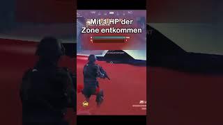 Mit 1 HP der Zone entkommen