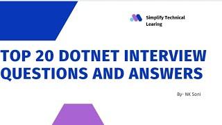 Top 20 interview Questions and Answers || TopDotNet_ASP.Net Interview Questions and Answer for 2021!