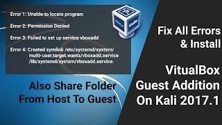 Fix Errors And Install VirtualBox Guest Addition On Kali Linux 2017.1 | Hindi