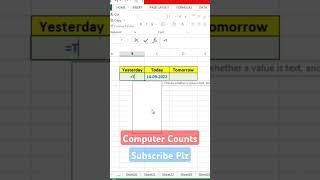 Calculate day formula #excel #exceltips #exceltricks #spreadsheetformula #computer counts