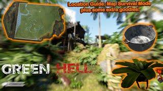 Map Location Survival Mode | Water Collector location | Killer Trap Location | Green Hell Guide