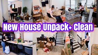 NEW HOUSE UNPACK + CLEAN WITH ME | EXTREME CLEANING MOTIVATION 2024 |FIRST CLEANING IN THE NEW HOUSE