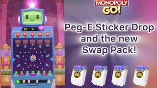 New Sticker Swap Pack and Sticker Drop Peg-E event info! #monopolygo #sticker #pege