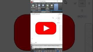 Youtube Play Button in AutoCAD SM VIDEO LABz #shorts