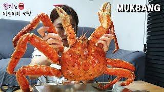 리얼먹방:) 킹크랩 먹방  남은 내장에 밥비벼먹기ㅣKing Crab ㅣREAL SOUNDㅣASMR MUKBANGㅣEATING SHOWㅣ