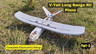 V-Tail Long Range Pusher RC Plane | Part 3: Complete Electronics Setup Tutorial @INDIRC1