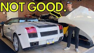 Rebuilding a crashed Lamborghini Gallardo in my garage!