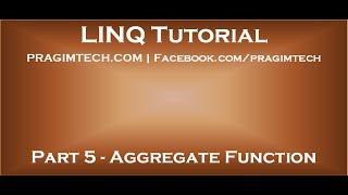 Part 5   Aggregate function in LINQ
