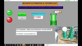 SCADA Design and High speed motor Rpm Reading using Mitsubishi  plc