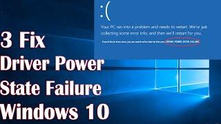 Windows 10 Driver Power State Failure - 3 Fix How To