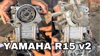 yamaha R15 v2 engine kharab ho gaya bike start nahi leraha hai kay karan he dekhiye