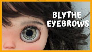 BLYTHE doll REPAINT: How to DRAW EYEBROWS
