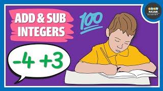 Adding and Subtracting Integers Using a Number Line | Simple Method