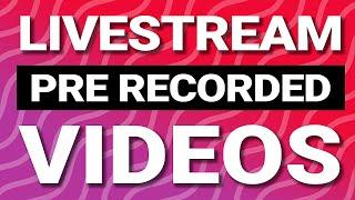 Livestream pre recorded videos to YouTube and Facebook - No software required!