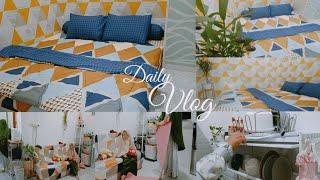 Daily Vlog Ibu Rumah Tangga Bebersih dan Beberes Rumah.Review Sprei Hawaii Mood Funky By My Love