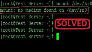 mount: no medium found on /dev/sr0 local mount error