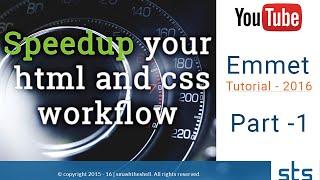 How to Write HTML & CSS faster - Emmet Introduction & Installation in Brackets Tutorial | Part-1