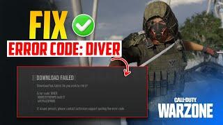 How to Fix Diver Error Warzone 3 on PC | Cod Warzone Diver Error